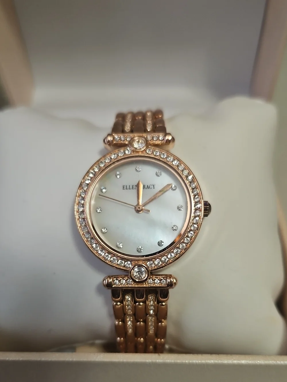 Watch Rose Gold With White Sapphires Round Fancy Formal Wear Costume Jewery 8